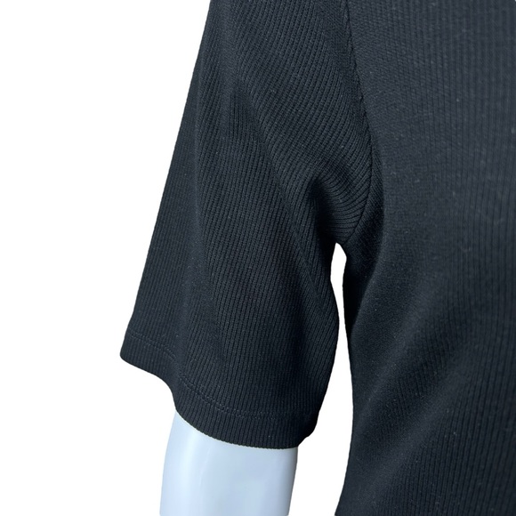 Marine Layer Lexi Rib Mock Neck Midi Dress Size LARGE Preppy QuietLuxury - Picture 7 of 16